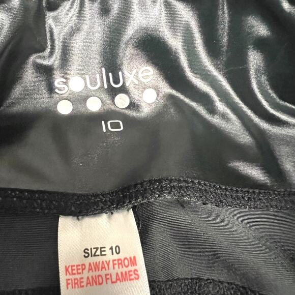 Souluxe Leggings Black Grey Printed Pull On Stretch Pants Youth Girl's 10 Years - Picture 3 of 13